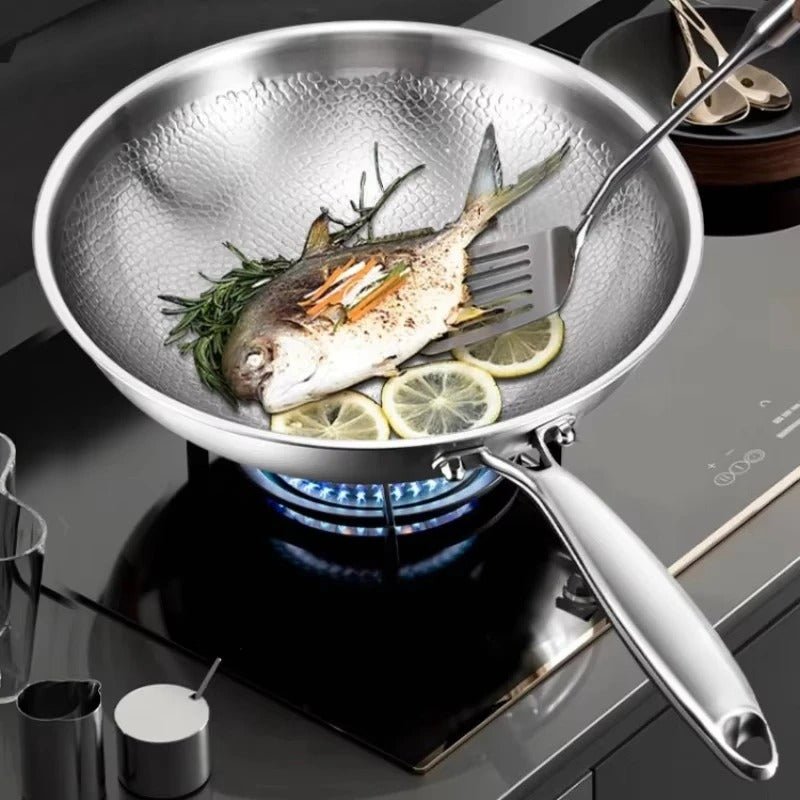 Wok titane pur fond plat - Prati - Kitchen